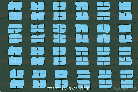 Placeholder stills playing inside the cutscene player